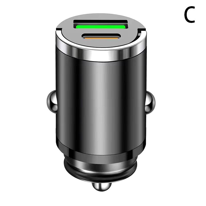 100W Mini Autoladegerät Schnellladung Für Iphone Qc3.0 Mini Pd USB Typ C Auto Handy Ladegerät Für Xiaomi Samsung Huawei