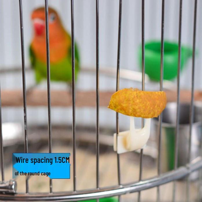 Birdcage Fruit Fork - Parrot & Myna Diet Accessory, Plastic Bird Supplies Utensil