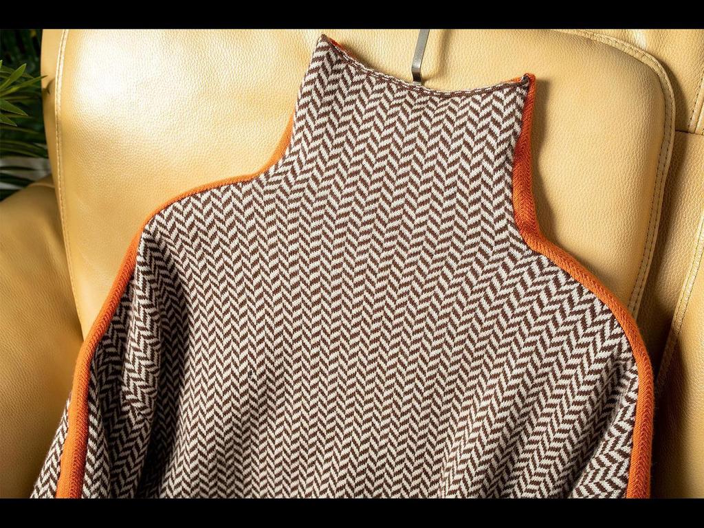 Women's Autumn/Winter High Collar Knit Sweater with Japanese-Korean Design and Contrast Sleeves