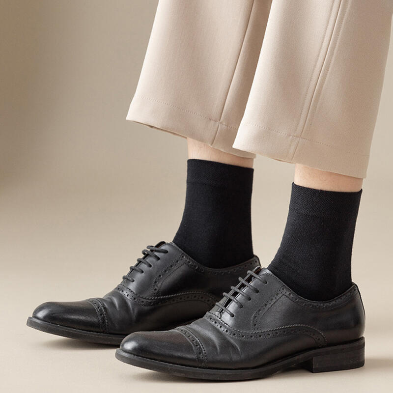Meias Básicas Masculinas de Meia-Cana para as Quatro Estações (10 pares)