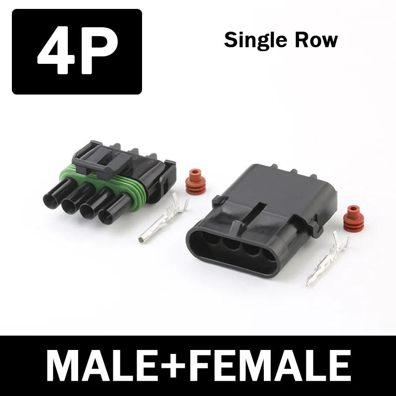 5/20/100Sets Delphi 2.5 Series GM Automobile 1/2/3/4/6Pin Waterproof Male&Female Connector Plug 12010975 DJ302/3/4/61Y-2.5-11/21