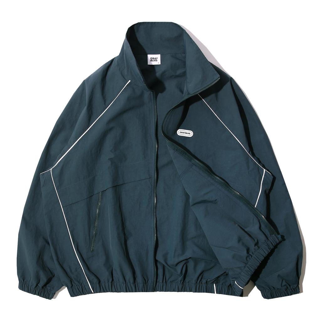 Grayblvd Bastu Piping Windbreaker (Bluegreen)