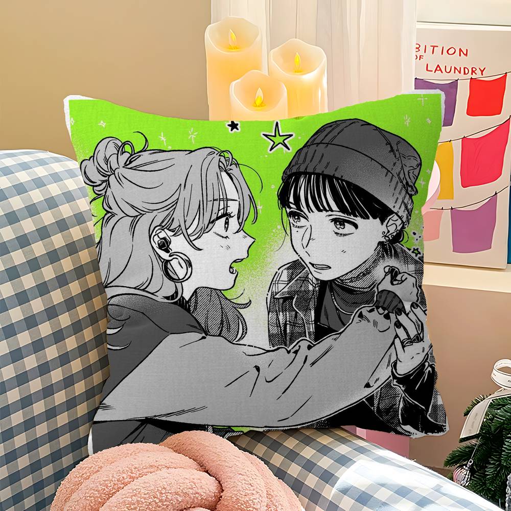 Anime The Guy She Was Interested In Wasnt A Guy At All Pillow Anime Pillow Sofa Bed Head Pillow Cover Cushion Cover