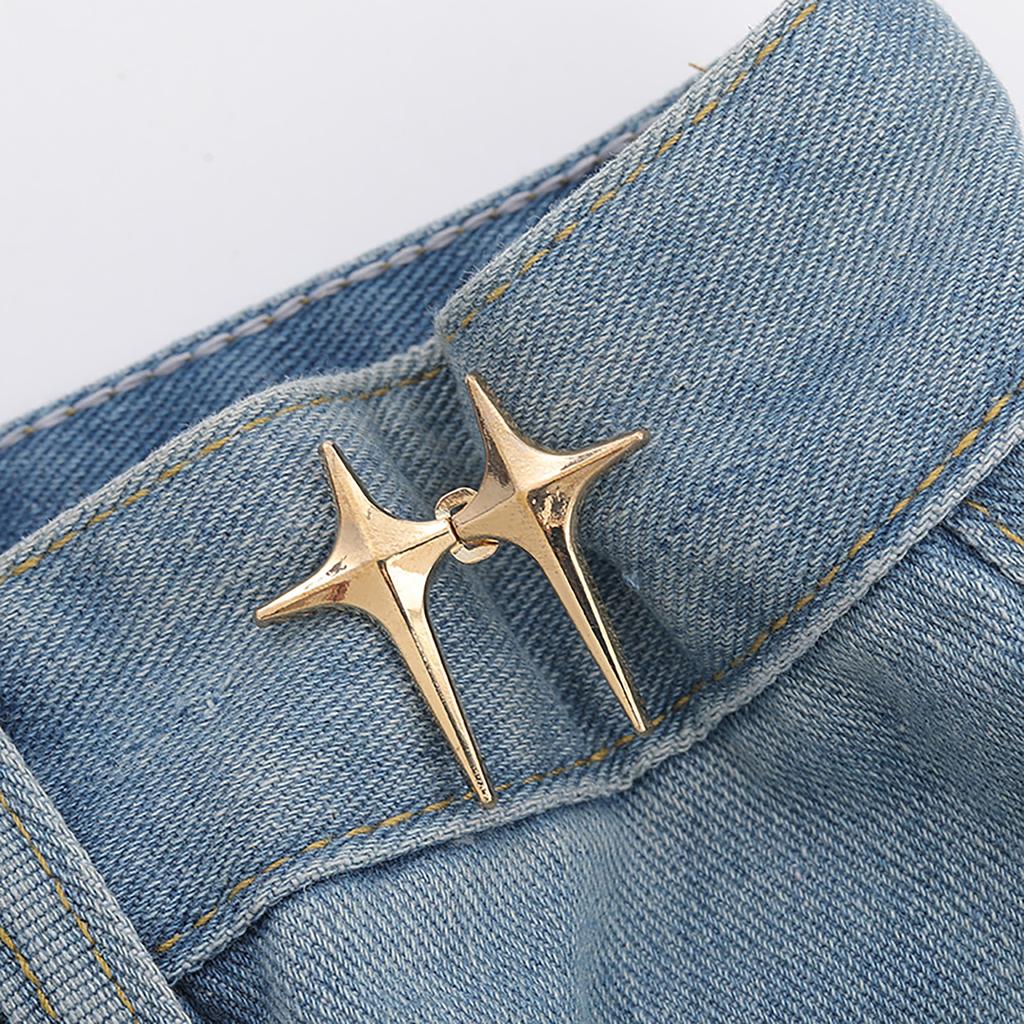 1/2Pcs Cute Four Leaf Clover Buckle Adjuster Waist Tightener Adjustable Waist Buckle Detachable Seamless Button For Pants Skirts