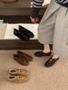 Retro brown Maillard plush shoes women's autumn and winter 2025 new loafers Korean version casual single shoes