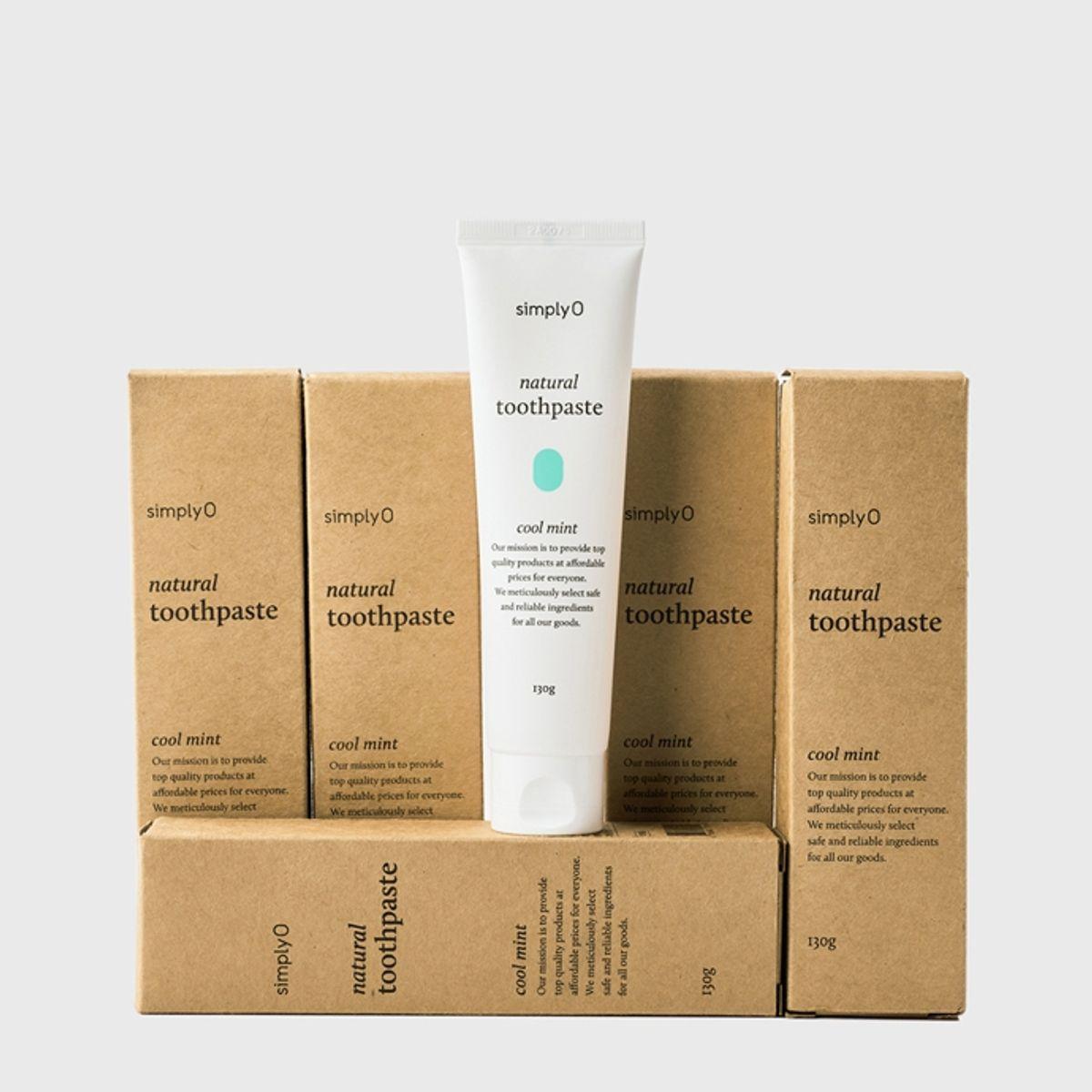 Vegan Certified Long-Lasting Freshness Natural Toothpaste 130g (6 Packs)