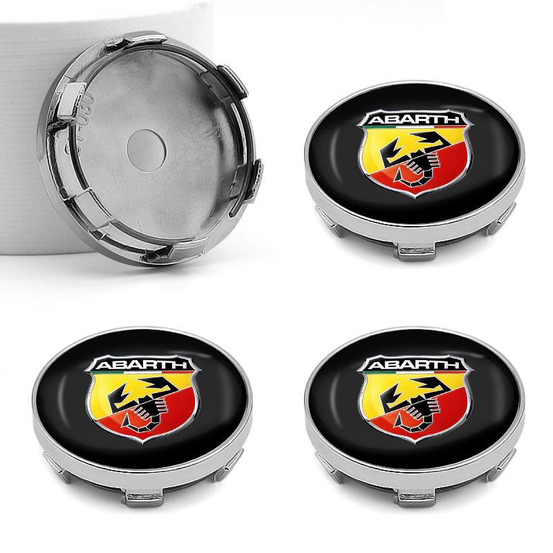 4pcs 56mm car wheel hub center cover logo sticker For Abarth FIAT Punto 500 Tipo Stilo Palio Bravo Doblo Panda Ducato