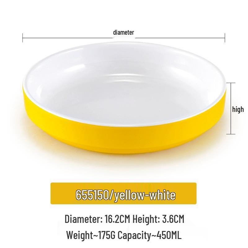 Small Melamine Bowl - Imitation Porcelain, Round Plastic Plate for Dipping Sauce or Snacks, Ideal for Commercial Use