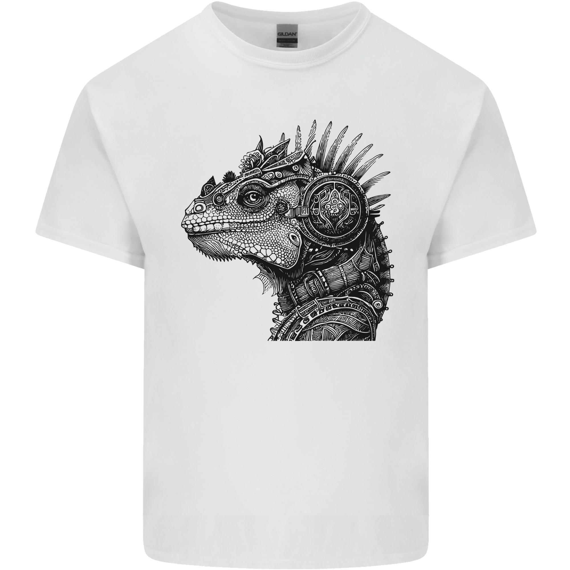 Steampunk Iguana Unisexs Light Cotton TShirt S