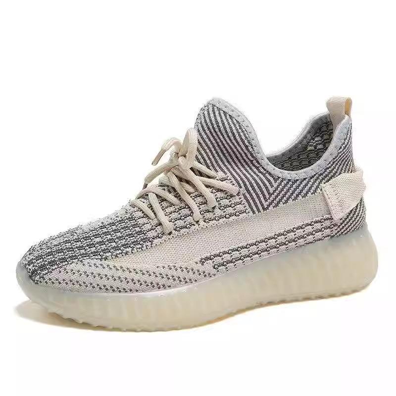 Casual Couple Men's and Women's Shoes 350 Spring and Summer Internet Celebrity Coconut Shoes Ins Tide Soft Sole Breathable Sports Running Flying Woven