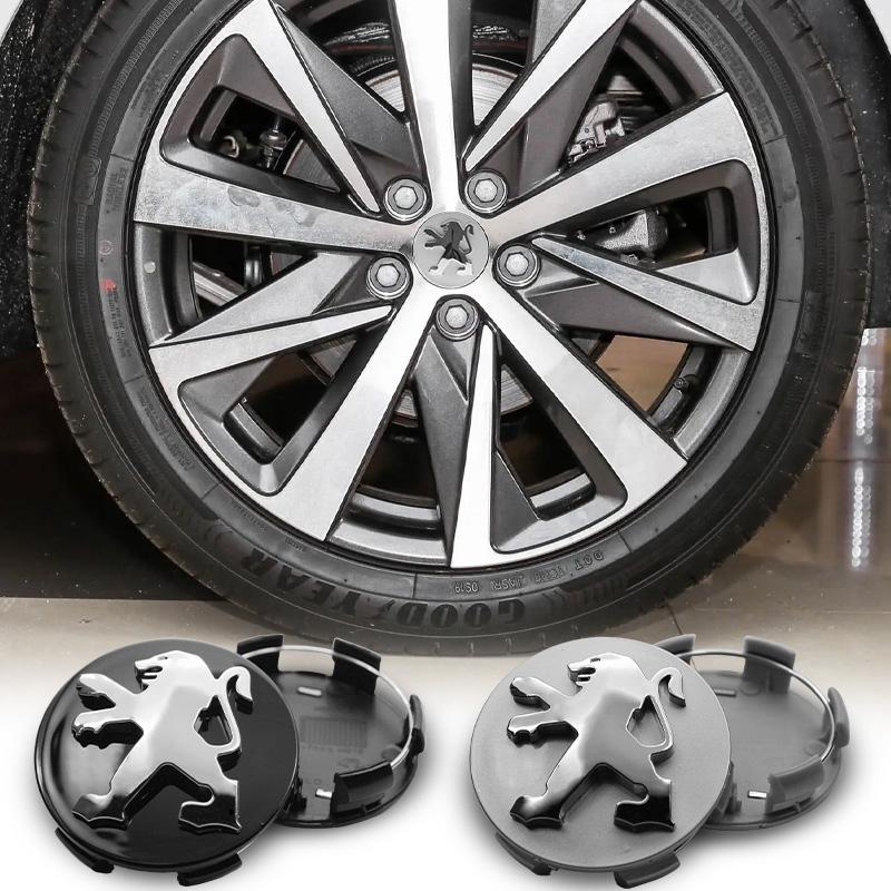 4 szt. 60 MM Nakładka na środek koła samochodowego Naklejka na dekielek felgi Dla Peugeot 206 307 308 3008 207 208 407 508 2008 5008 107 106 205 SW
