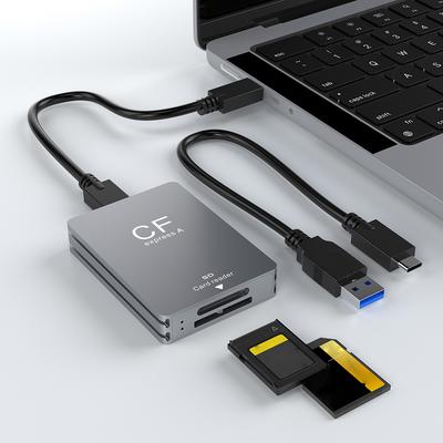 2 In 1 CFexpress Type A B SD Card Reader CFexpress Reader with USB C To USB C/A Cable Support Android/Windows/Mac OS for SLR