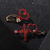 European-American Style ECG Alloy Brooch: Creative Cartoon Stethoscope Series