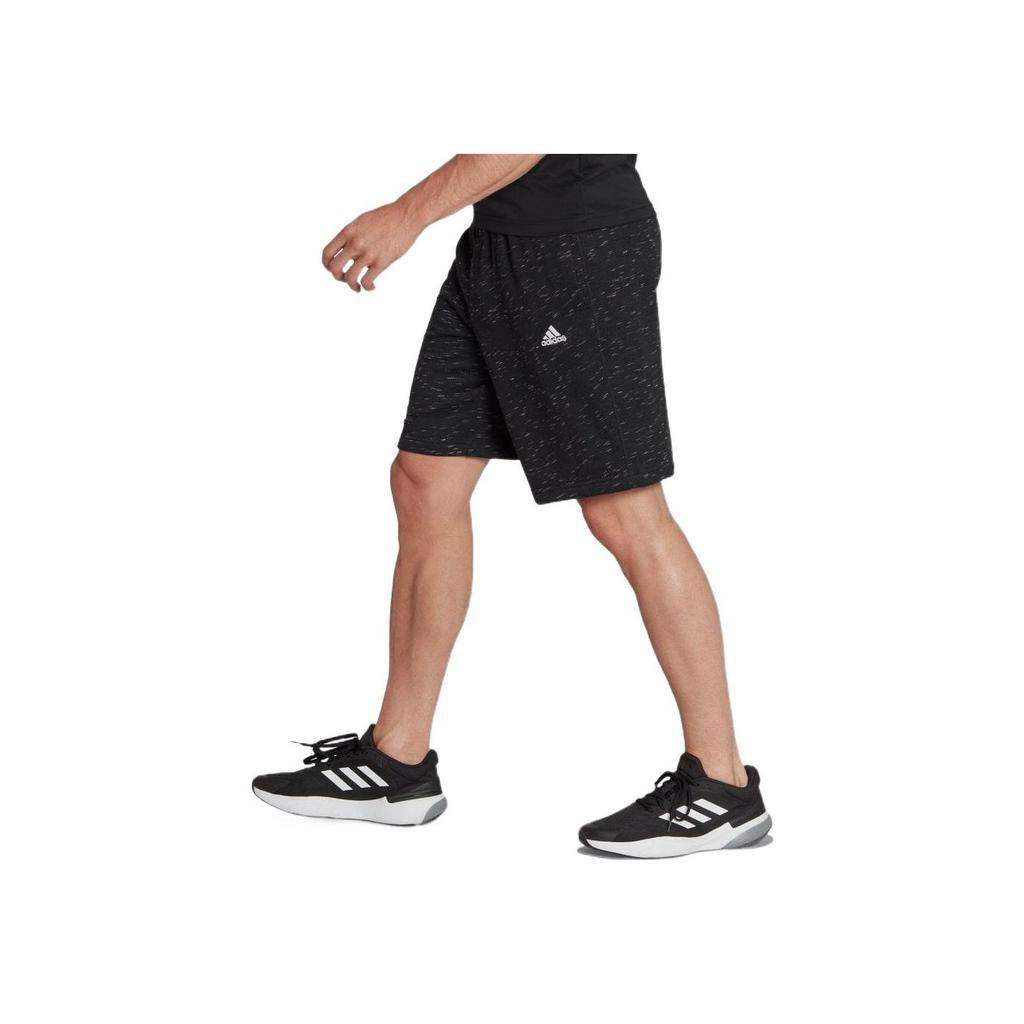 Adidas Dot Logo Print Drawstring Sports Shorts Men Shorts Black HE1804