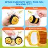Baby Toys 6-12 Months Soft Baby Beehive with 5 Sensory Bee Rattle Mirror Crinkle Squeaker Busy Montessori Soft Toy for Toddlers