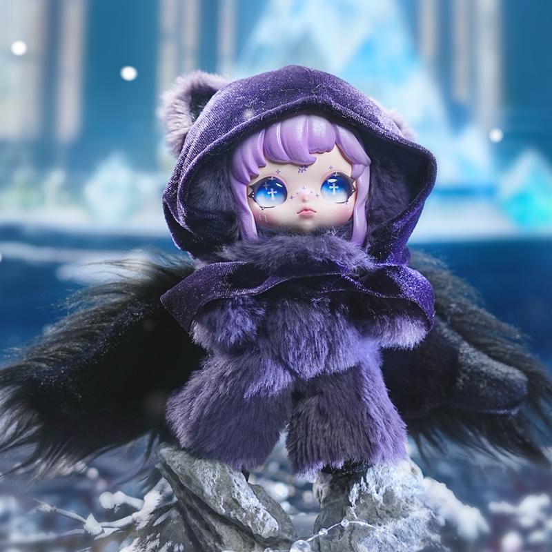 Dumia Snow Trail Secret Language Series Blind Box Lovely Vinyl Plush Doll Skeleton Movable Angel Girl Birthday Gift