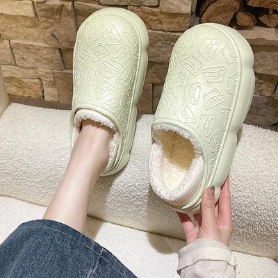 Cotton Shoes Women's Winter Cute Couple Home Leisure Thick Bottom Warm Plush Women's Slippers Autumn and Winter Non-slip