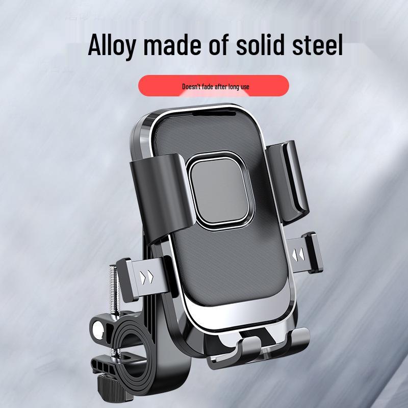 Electric Car & Motorcycle Rearview Mirror Phone Holder: Shockproof, Outdoor Riding & Bicycle Navigation Holder.