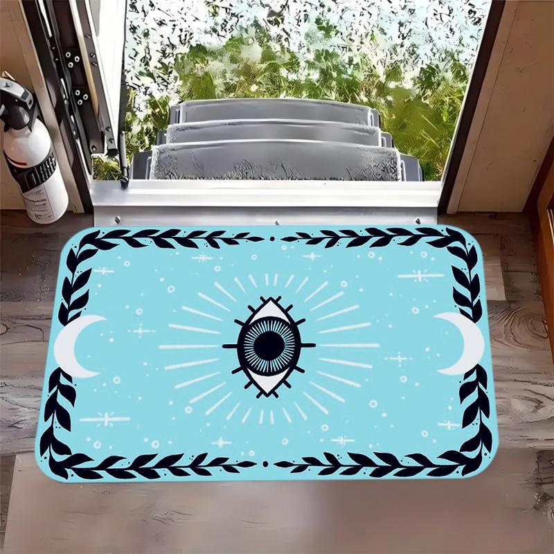 Simple Devil's Eye Doormat Mysterious Ethnic Style Eye Print Carpet Living Room Bedroom Decoration Carpet