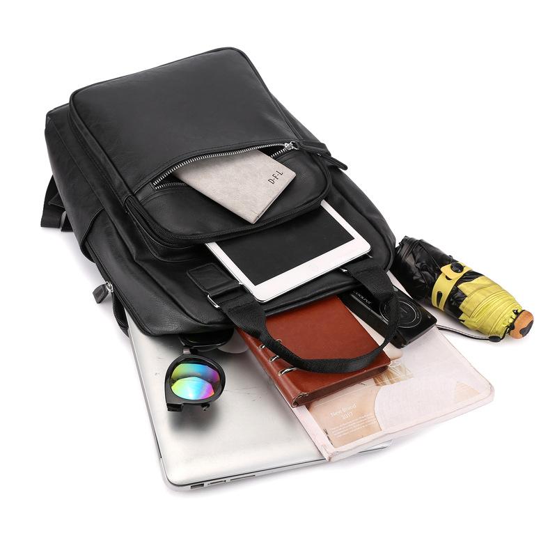 Zaino Uomo Tesoro Zaino Casual Borsa da Viaggio Uomo Tendenza Moda Borsa per Computer Borsa in Pelle Grande Capacità Borsa a Mano da Lavoro