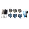 Dartset Professionelles gerändeltes geriffeltes Design Dartkörper Stahlspitze Dartset für Partyspiel Zuhause