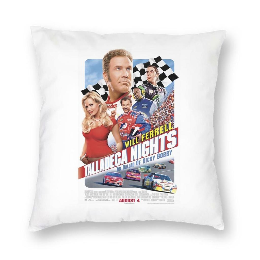 Talladega Nights Square Pillowcase Polyester Linen Velvet Printed Zip Decor Throw Pillow Case Room Cushion Cover Wholesale