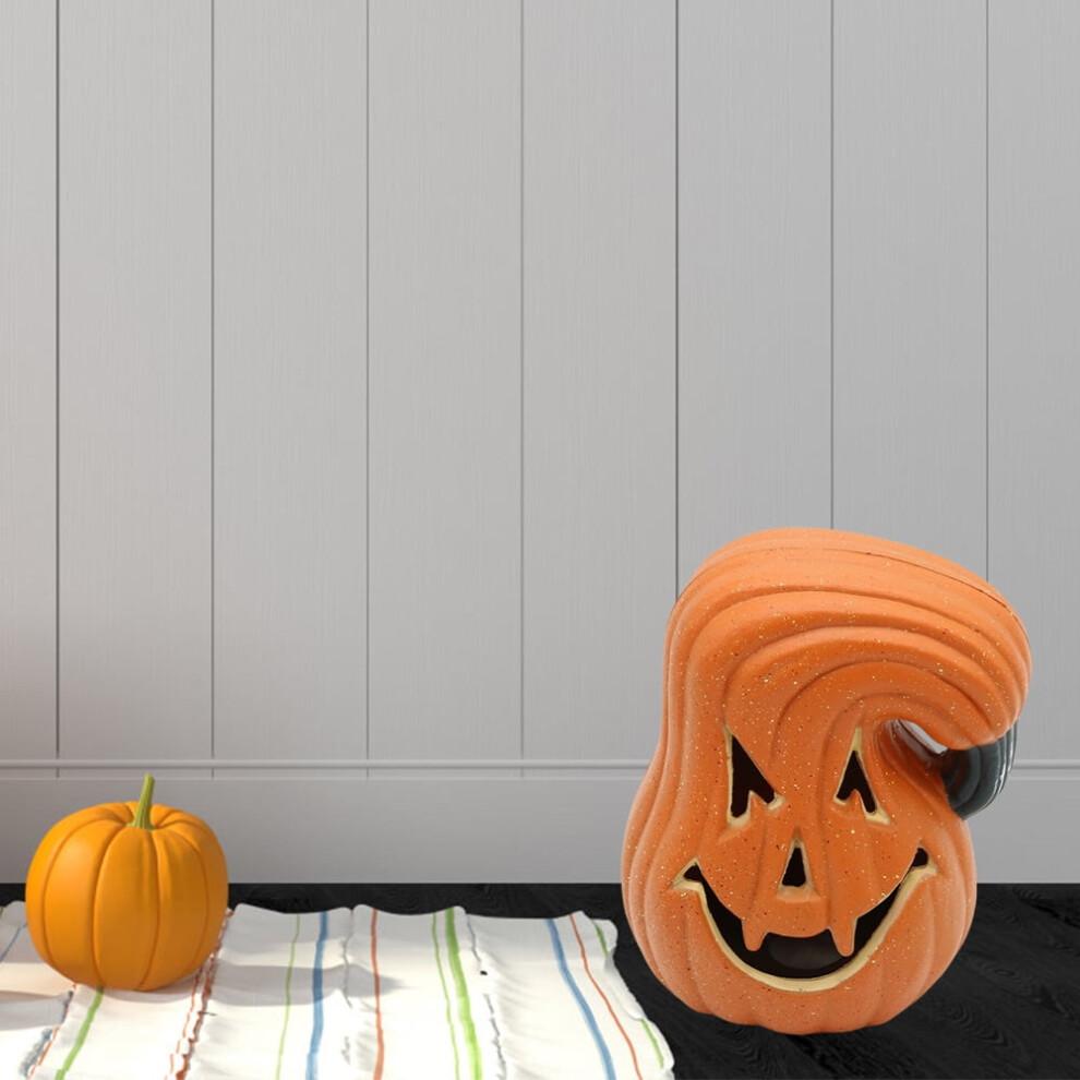 HBASD Halloween LED Kürbis Laterne, Neuheit Blinkende Kürbis Laterne Lampe Spielzeug für Haus Party Zubehör Raum Dekoration Requisiten (G)