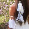 Nuova Moda Retro Etnico Stile Bracciale da Braccio Bohemien Piuma Bracciale Anello da Braccio Accessori Catena da Braccio da Ballo da Sposa da Donna