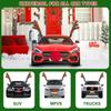 Car Reindeer Antler Kit Nose, Car Reindeer Antlers Christmas For Car Window Roof-Top & Front Grille, Auto Reindeer Antler And Nose Kit Decoration Set