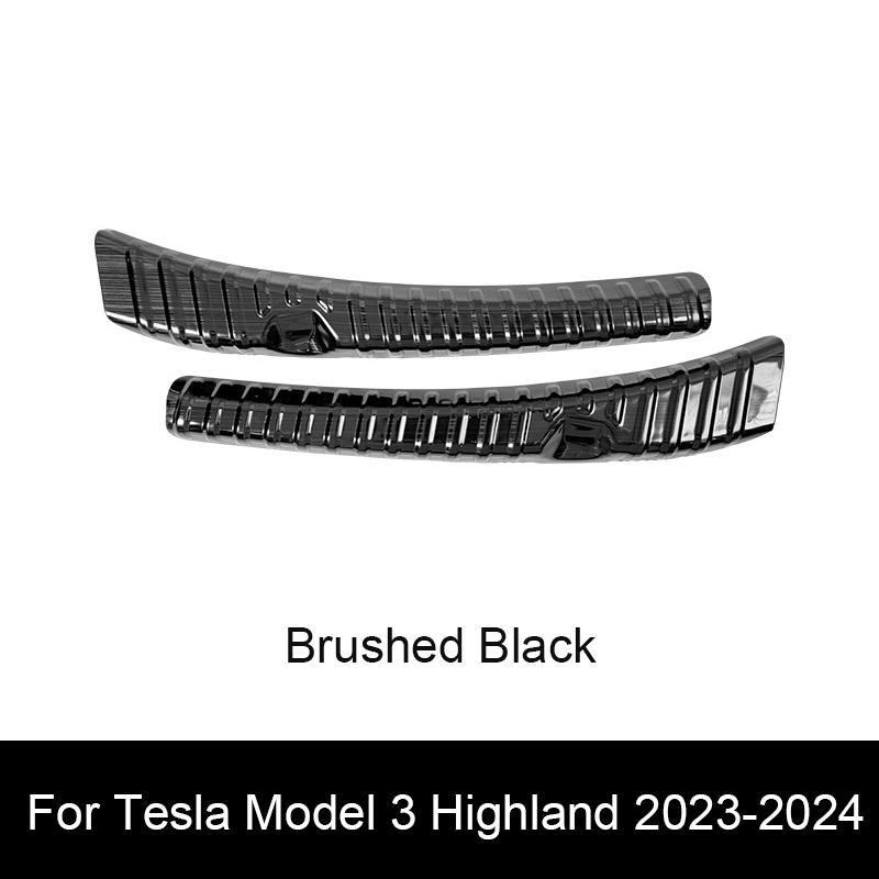 For Tesla Model 3 2024 Highland Trunk Guard Plate Threshold Strip Pedal Tailgate Anti-cutting Rubbing Pad Car Rear Sill Cover