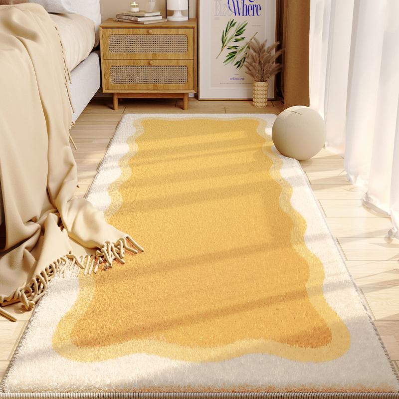 Morandi Color Bedroom Bedside Carpet Master Bedroom Bedside Floor Mat Room Premium Sense Floor Mat Long Strip Machine Washable Mat