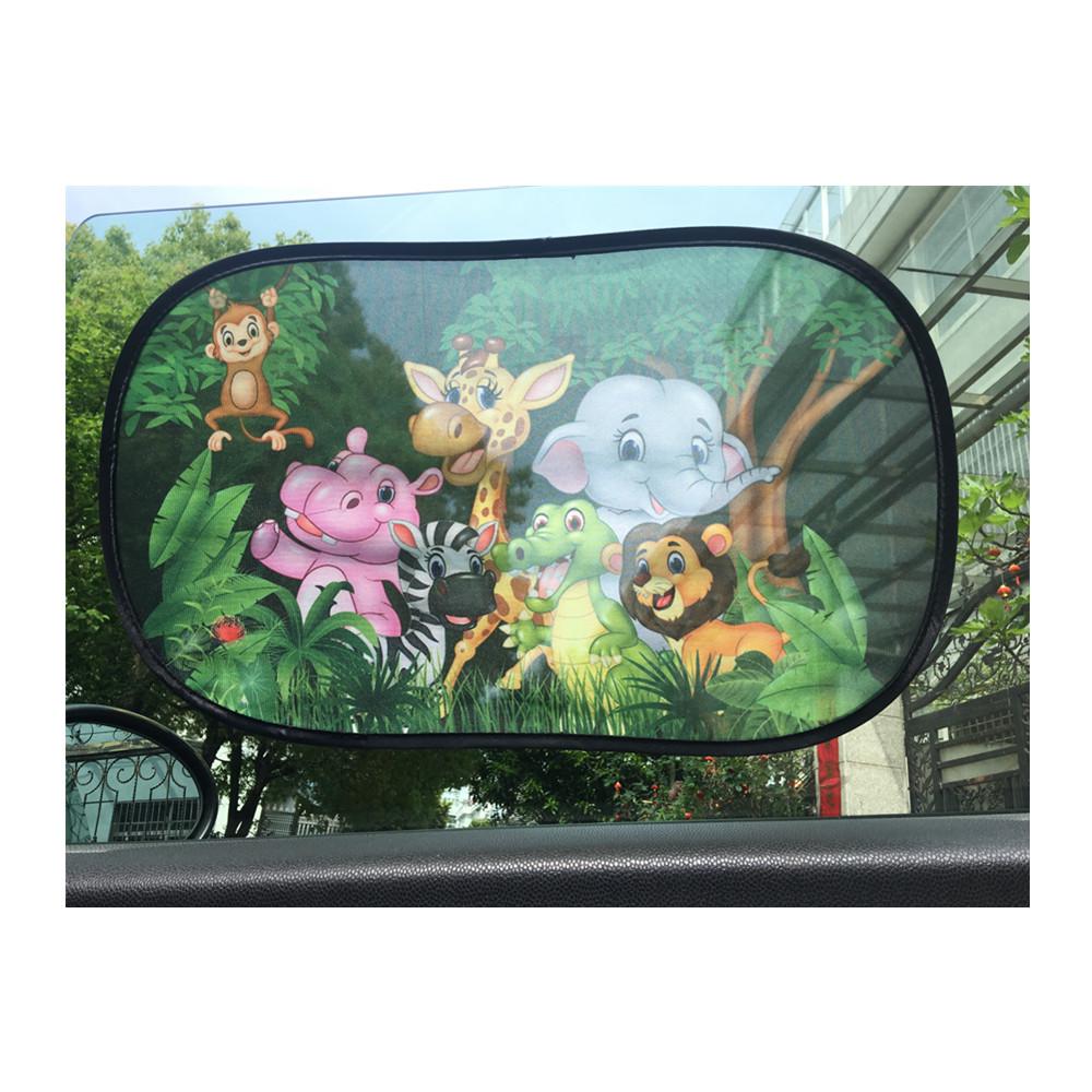 Car Side Window Cartoon Sun Shade - Heat Insulation & Light Blocking PVC Film
