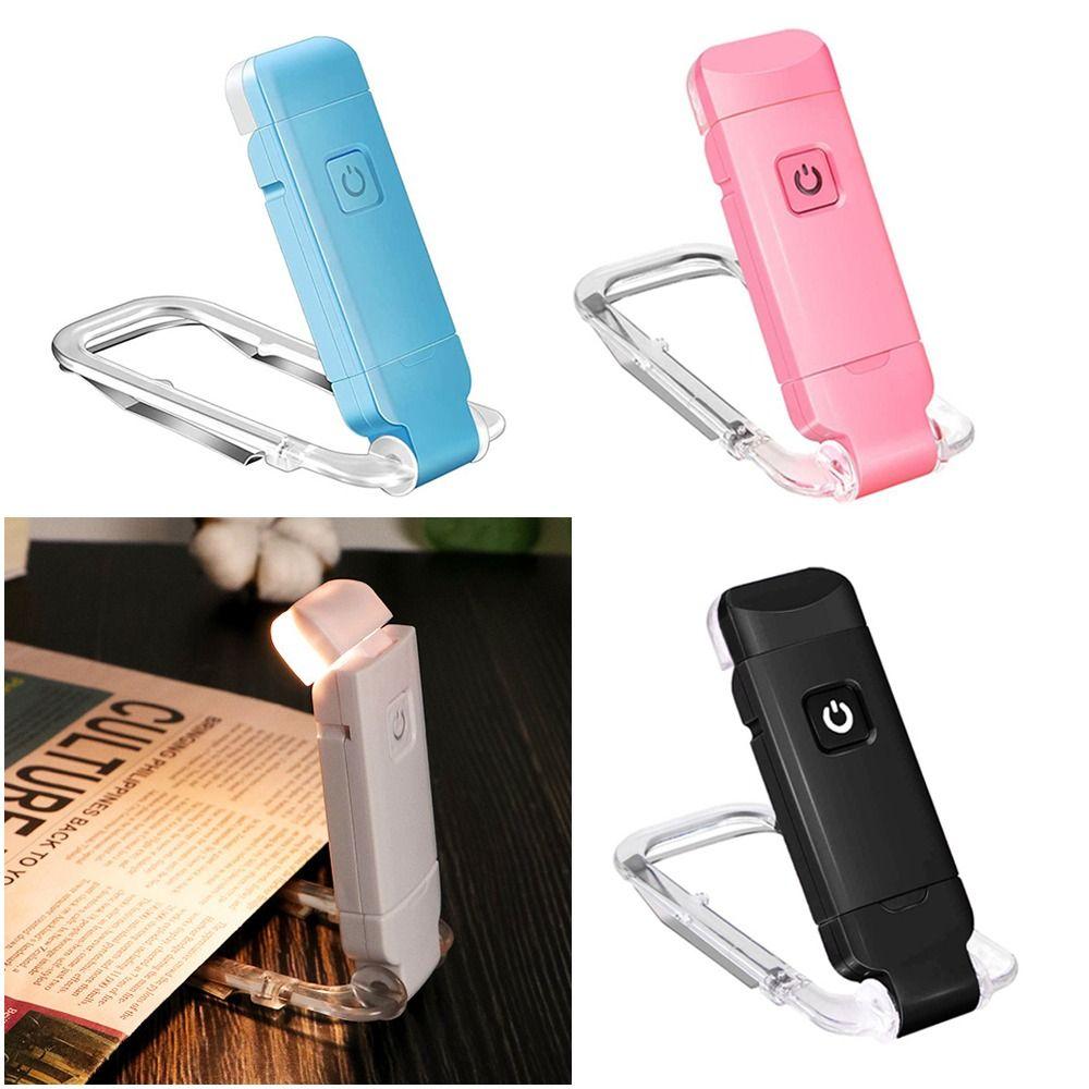 USB Rechargeable Book Reading Light 3 Light Colors Night Lamp New Night Light Clip