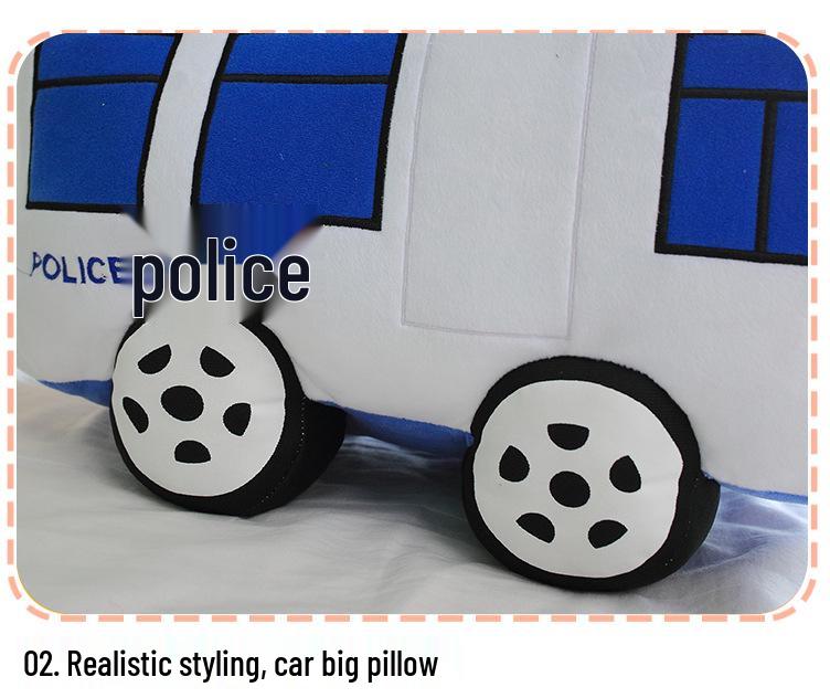 Cartoon Plush Bus Toy Pillow for Kids