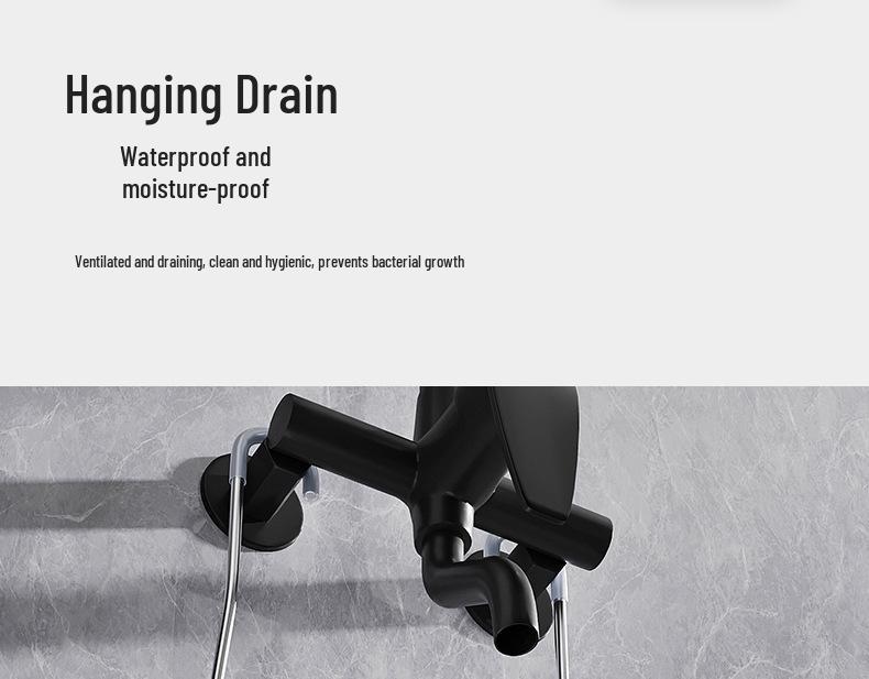 Punch-Free Bathroom Shelf & Shower Head Hanging Basket for Shampoo and Shower Gel Storage