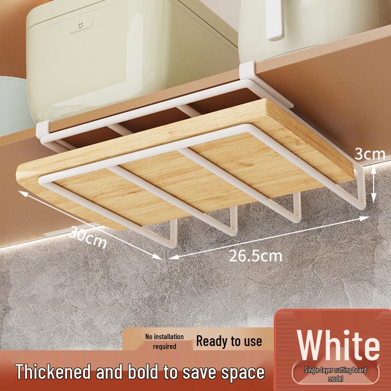 Storage Wallmounted Cutting Board Kitchen And Pot Lid Rack
