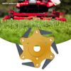 6 Teeth Brush Cutter Steel Blade 65mn Agricultural Lawn Mower Grass Trimmer Eater Head (Green)