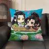 M-Mo D-Dao Z-Zu S-Shi Pillow Case Sofa Living Room Bedroom Double-Sided Printing Square Cushion Nap Time Cushion Cover