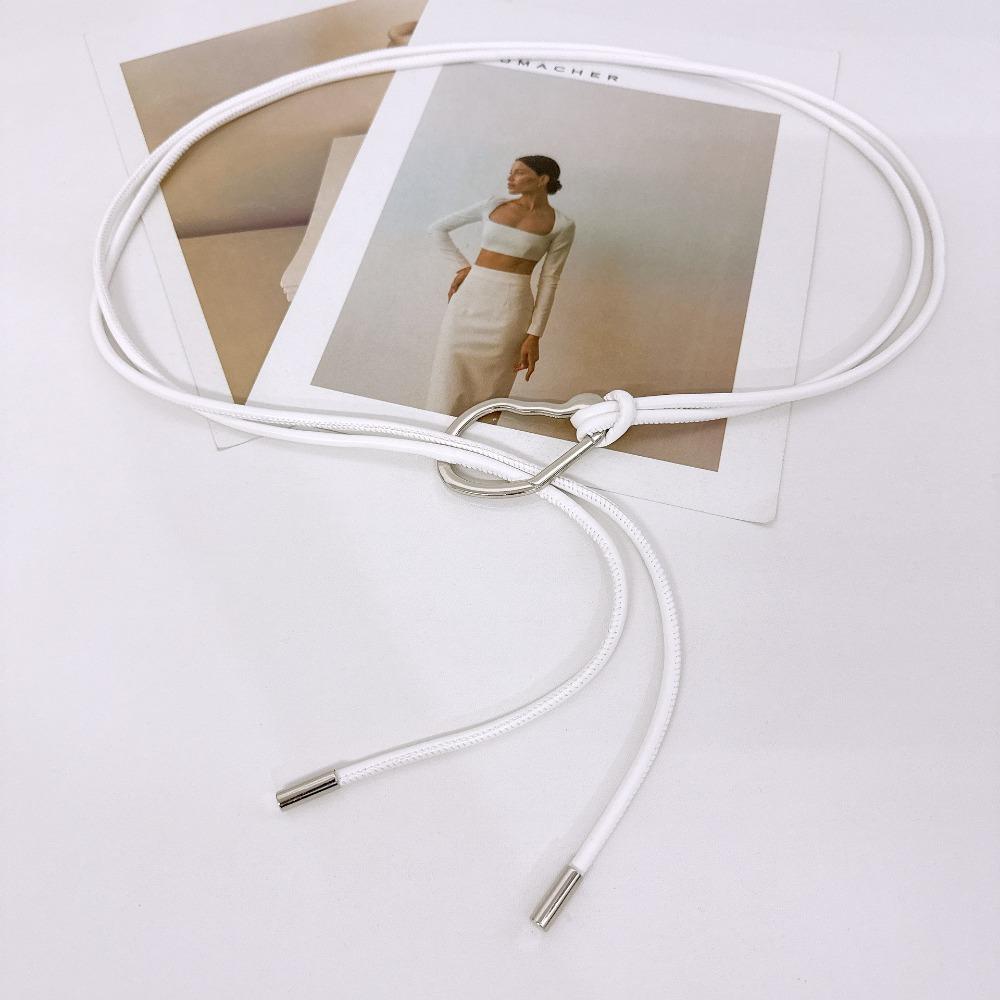Stylish Slimming Leather Rope Waist Chain Multi-Use Versatile Waist-Cinching Belt Thin Rope Simple Skirts Waist Cover Party