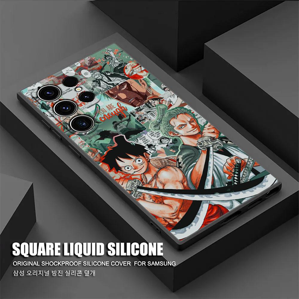 Japanese Anime Ones Zoro Piece Luffy Phone Case For Samsung Galaxy S25 S24 S23 S20 S21 FE S26 S22 Ultra 5G S26 Plus S25FE Cover