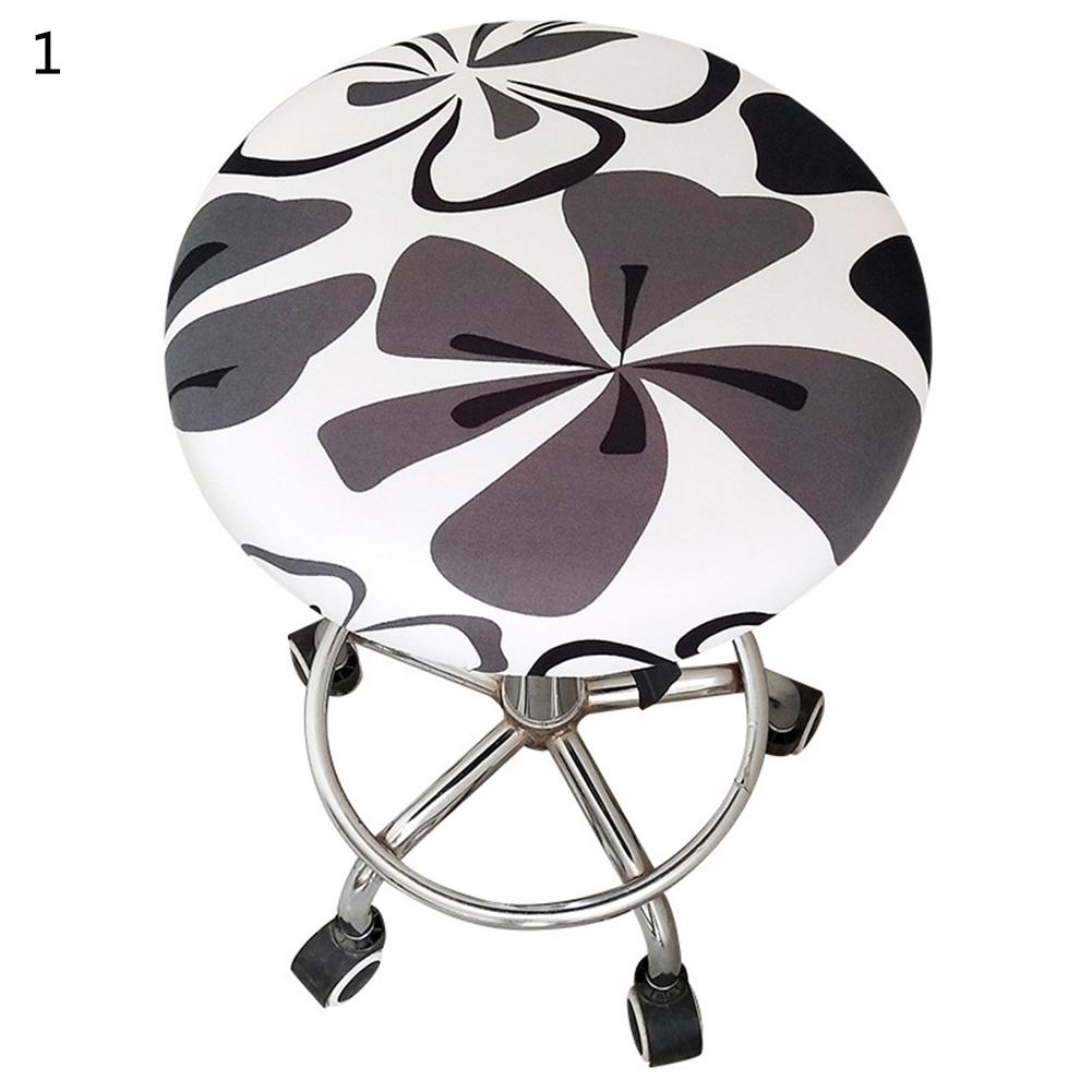 New Printed Round Chair Cover Bar Stool Cover Fashion Elastic Seat Cover Elastic Chair Slipcover Cover Home Textile