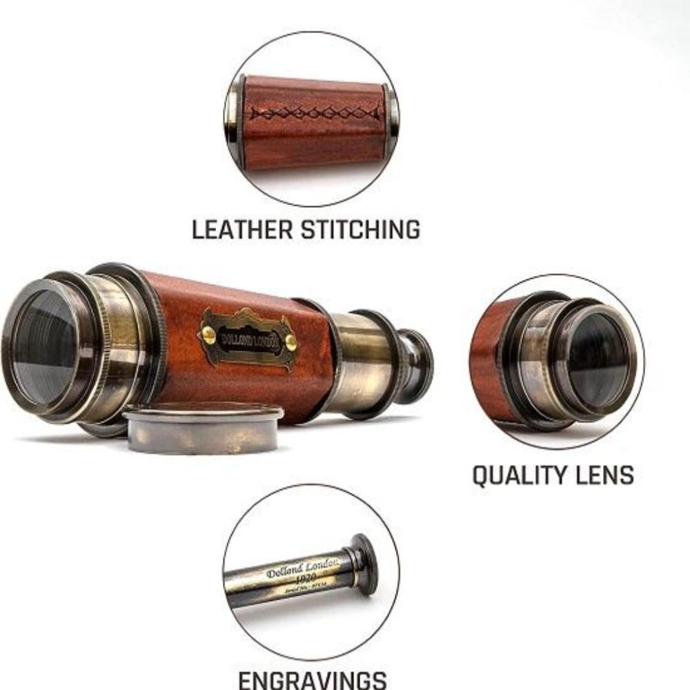 Hexagonal Taper Brass Telescope - 48.26 cm Ship Nautical Collectible