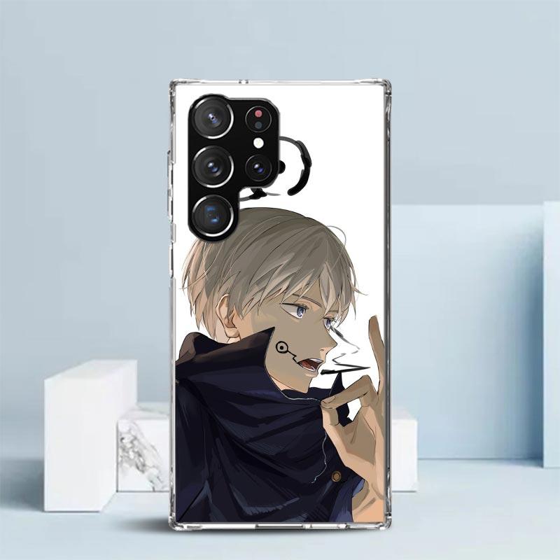 Kaisen J-Jujutsu Inumaki Toge Pouzdro na telefon Pro Samsung Galaxy S24 S25 Edge S26 Ultra S22 S23 Plus S21 + S20 FE Měkký zadní kryt z TPU