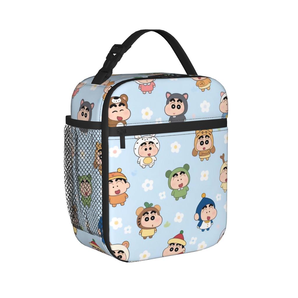 Crayons Shin-chans Thermal Insulated Lunch Bag for School Cartoon Portable Food Bag Cooler Thermal Lunch Boxes