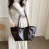 Yogodlns Large Capacity Tote Bag Women's Commuter Shoulder Bag Stylish Versatile Trendy Soft PU Leather Handbag and Purse