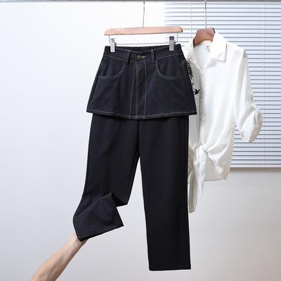 DIMANAF 2025 Übergröße Herbst Damen Hose Denim Weiblich Elastisch Basic Hohe Taille Übergröße Neue Hose 5XL