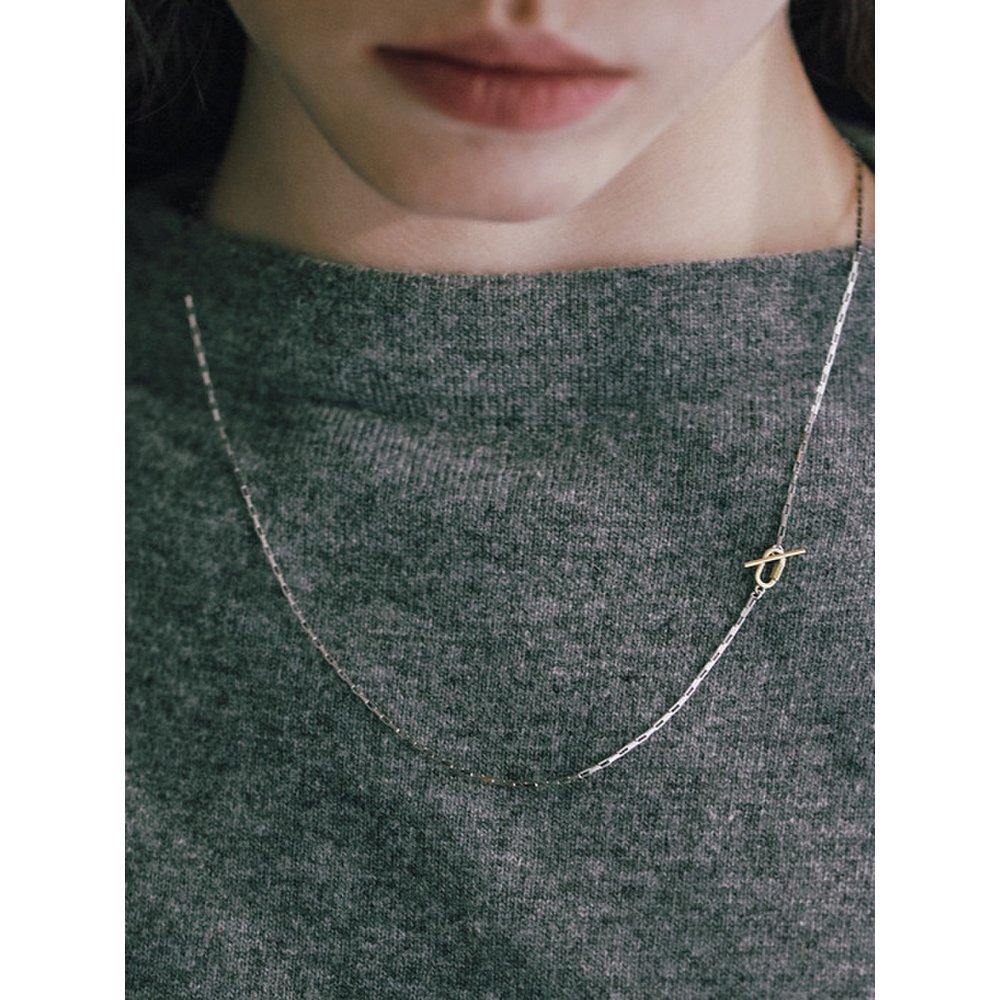 [Byhyeres] Noiyu Silver (C) Toggle Bar Necklace Bh3N39365C9500