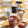 304 Stainless Steel Coffee Mug with Lid Double-Wall Travel Cup Spill-Proof & Leakproof Elegant Coffee Cup