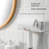 An der Wand montiertes Haartrockner-Aufbewahrungsregal für Badezimmer, Toilette – kein Bohren erforderlich, bietet praktische Aufbewahrung für Ihren Haartrockner.