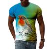 3D Digital Printing T-Shirt Teen Men's Short Sleeve Top Versatile Breathable